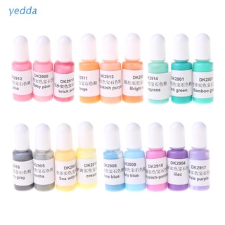 yedda 18 unids/set diy cristal epoxi pigmento hecho a mano macaron color aceitoso colorante joyería carfts fabricación de tinte mancha material (1)