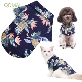 Qqmall Floral perro camisas playa mascota chaleco gato ropa para pequeño perro grande ropa T-Shirt verano Chihuahua transpirable productos para mascotas/Multicolor