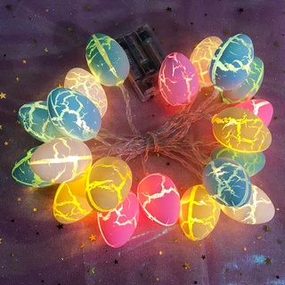 bylstore - cadena de luz de huevo agrietada (1,5 m, 10 led, diseño de fiesta de pascua)