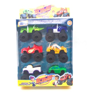 6 unids/lote monster machines rusia kid juguetes blaze miracle cars blaze juguete
