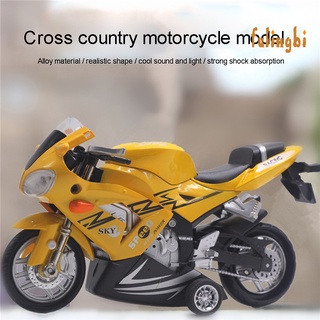 flb 1/12 tire hacia atrás aleación motocicleta luz música moto modelo de niños juguete (5)