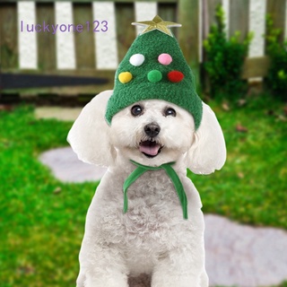 Luckyone123 invierno cálido mascota gato perro Santa Claus sombrero de navidad año nuevo felpa gorra decoraciones suministros