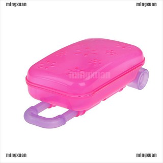 Mingxuan1: caja de equipaje miniatura, maleta de viaje transparente, para decoración de casa de muñecas (8)