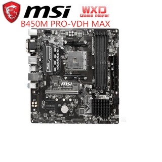 Para MSI B450M PRO-VDH MAX Zócalo De La Placa Base AM4 M . 2 NVme USB3.0 Para AMD B450 Usado De Escritorio R3 R5 R7 R9 (1)