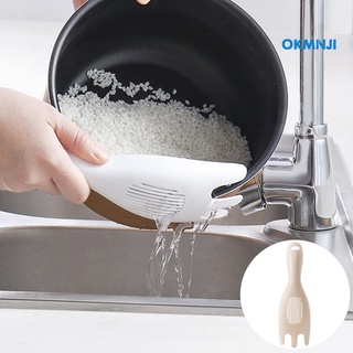 Okmnji multifunción arroz cuchara de lavado de frijol lavadora de limpieza filtro de drenaje herramienta de cocina