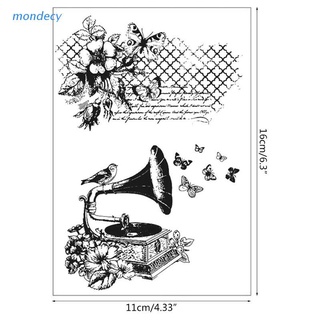 Mon mountain Flor De silicón Transparente sello De sello Diy Álbum De recortes De embosificación De Fotos Papel Decorativo