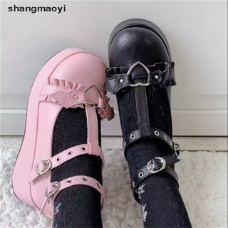[shangmaoyi] Lolita Zapatos Little Bat Estilo Bowknot Demon Dark Goth Punk Plataforma Cosplay De Tacón Alto . (1)