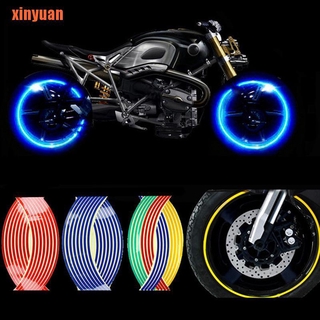 [Xinyuan] 16 pzs calcomanías reflectantes De llanta De rueda De coche Para Moto 17'18