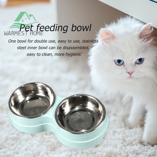 (formyhome) dos cuencos para comida para perros, alimentador de agua de acero inoxidable, dispensador de platos para mascotas