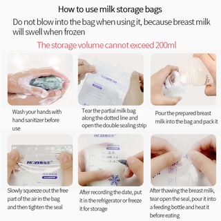 30Pcs bebé leche materna bolsa de leche de lactancia bolsa de leche bolsa de leche segura bolsas de almacenamiento de alimentos 200ml (9)