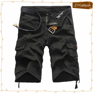 Pantalones Cortos Casuales Para Hombre Army Cargo Holgados De Bolsillo (3)