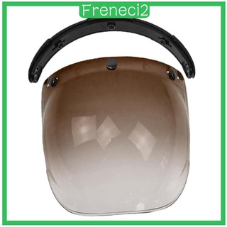 [Freneci2] Unisex motocicleta burbuja visera casco visera Flip Up cara escudo lente plata