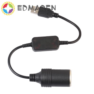 EDMARFN 5V USB macho a 12V encendedor de cigarrillos convertidor adaptador para coche