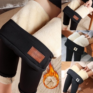 Pantalones leggings Para mujer con Forro De lana Para invierno