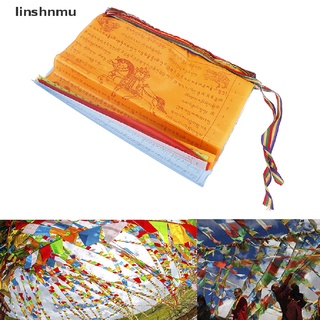 [linshnmu] 3,5 m 10 hojas 5 colores banderas religiosas tibetanas budistas suministros bandera de oración [caliente]