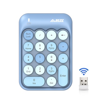 Ajazz AK18 2.4GHz USB Teclado numérico inalámbrico Tamaño pequeño Colorido Teclado digital de 18 teclas para Teller Desktop PC Laptop Notebook (6)