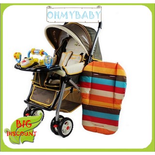 [omb] cojín de cochecito de bebé caliente acolchado de cochecito de bebé/almohadilla de asiento de coche arco iris impermeable