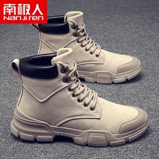 Zapatos de los hombres 2021 nuevo otoño de los hombres de alta parte superior Martin botas de los hombres botas de herramientas botas militares zapatos militares botas cortas botas de cuero botas
