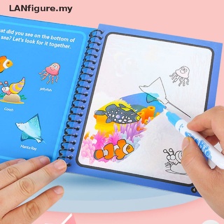 [lanfigure] Libro mágico Montessori juguetes reutilizables libro para colorear mágico agua libro de dibujo MY