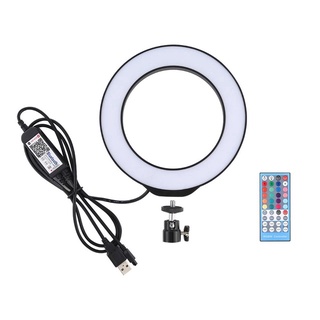 puluz pu429 regulable 4.7 pulgadas 16cm rgb rgbw bluetooth inalámbrico app control de vídeo anillo de luz sin soporte para transmisión en vivo