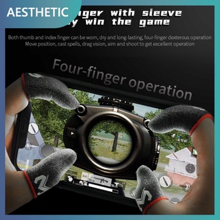 ✿ 1 Pair Phone Games Sweat-proof Finger Gloves Thumbs Finger Cover Non-slip Sleeve For PUBG Touch Screen Game Practical Access AESTHETIC1