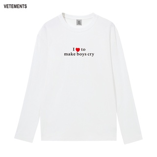 Moda nueva letra impresión cuello redondo manga larga camiseta suelta pareja fondo camisa