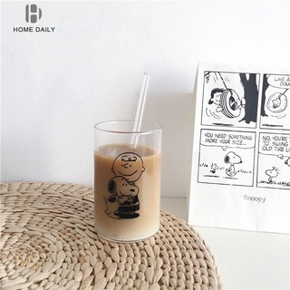 Leche té lindo dibujos animados impresión taza de leche jugo taza puede microondas calefacción vidrio