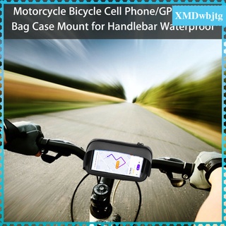 Bike Cell Phone Holder Bag Waterproof, Stationary Touch Screen Front Frame Handlebar Bag 360 Universal Bike Motorcycle Cell Phone Mount Holder