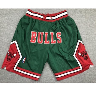 NBA Chicago Bulls Zach LaVine Michael Jordan BULLS green big logo embroidery regular season basketball shorts pants