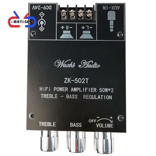 zk-502t tpa3116d2 bluetooth 5.0 subwoofer placa amplificadora de 2.0 canales de audio de alta potencia estéreo amplificador de la junta 2x50w