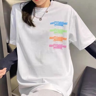 [dom Gratis] 2021 Camiseta De Manga corta con estampado De Letras Coloridas We11Done Para hombre y mujer