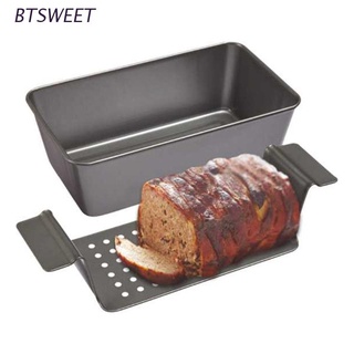 bts1 sartén para pan de carne con estante de inserción para el hogar, bandeja de barbacoa, bandeja para hornear pan, herramienta