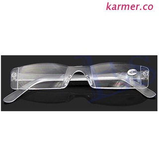 kar2 gafas transparentes sin montura gafas de lectura caso bolsa presbicia 2.00 dioptría