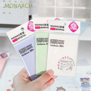 Monardch Notas adhesivas autoadhesivas impermeables transparentes Para cuaderno multicolor