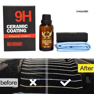 lyl 30ml 9h cerámica líquido coche recubrimiento de vidrio auto hidrofóbico pulido cuidado de la pintura (3)