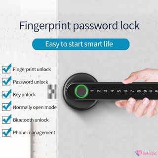 Tt Lock APP Smart Keyless huella dactilar cerradura biométrica teclado contraseña palanca de bloqueo de la manija lele
