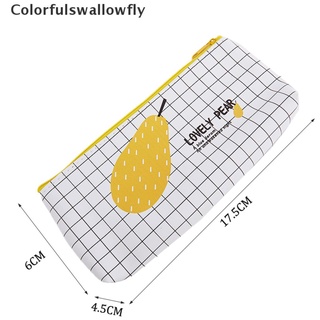 colorfulswallowfly cuadrado estudiante estuche de lápices pu de dibujos animados lápiz de cremallera para papelería bolsa de almacenamiento csf