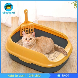 [ALM1-8] Caja de arena para gatos, bandeja de arena para mascotas, bandeja para gatitos, inodoro, pala, color azul (1)