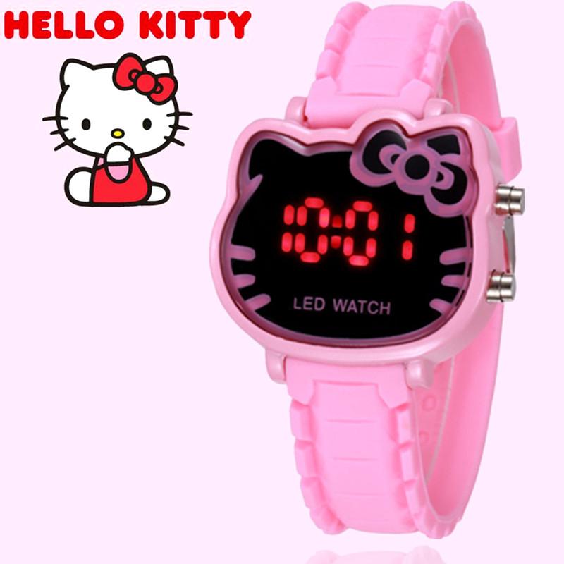 Hello Kitty reloj Digital LED coreano para niños lindo reloj para estudiantes