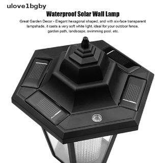 [ulov] luz led de montaje en pared con energía solar para exteriores, jardín, paisaje, valla, lámpara de patio. (3)