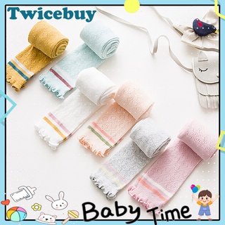 Twicebuy pantimedias de bebé de alta elasticidad amigable con la piel suave niños pequeños Leggings medias para el verano