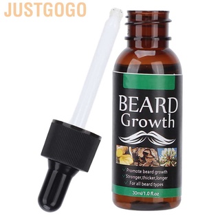 Justgogo 30ml aceite de barba hidratante nutritivo bigote cuidado promover el crecimiento