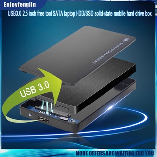 (Enjoyfenglin) Unidad de disco duro USB caja de disco pulgadas SATA HDD SSD herramienta gratis caja