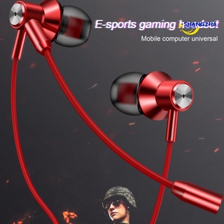 Shangkegzha audífonos con cable ergonómico micrófono dual Estéreo Universal en forma L/enchufe De Metal Para juegos