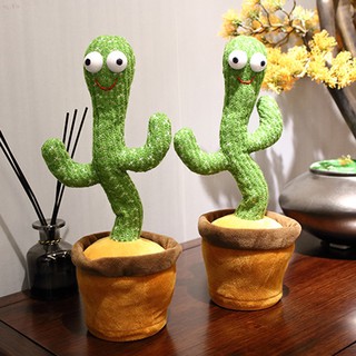 Tiktok Hot Cactus peluche juguete Talk Kaktus Bercakap bailando juguete canción peluche baile Cactus educación infantil eléctrico Cactus