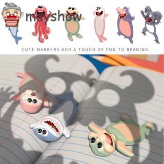 Mayshow dibujos animados Animal estilo sello pulpo libro marcadores marcapáginas nueva serie océano creativo papelería divertido PVC suministros escolares