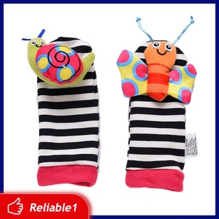 RELIABLE 2 pcs Cartoon Baby Toys 0-12 Months Baby Rattles Children Infant Newborn Toys Soft Plush Sock Baby Rattle Toy Wrist ❤