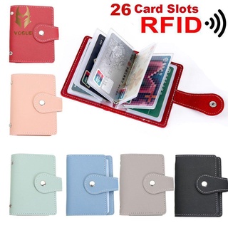 Vogue Multi-función Slim monedero bolsa de bolsillo mujeres hombres caramelo Color RFID bloqueo 26 ranuras para tarjetas/Multicolor