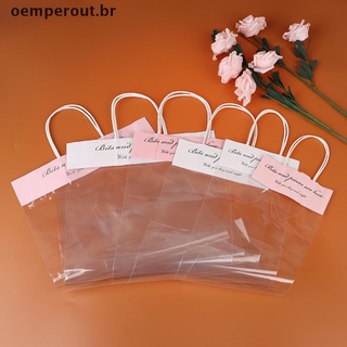 Bolsa De regalo Transparente Rosa tamaño 3 Para decoración De fiesta De boda/cajas De Flores.