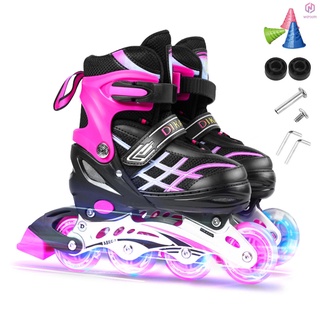 Sunny patines en línea ajustables iluminados con ruedas iluminadas para niños y jóvenes patines en línea para niñas y niños